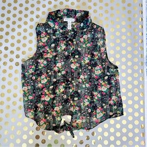 Ambiance Vibrant Floral Button-Up
